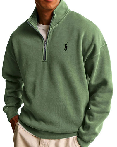 Felpa casual con mezza zip