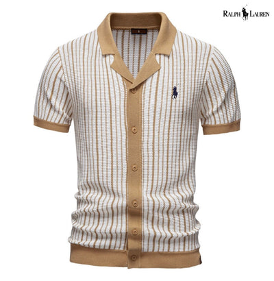 Camicia da uomo in maglia con risvolto Tee