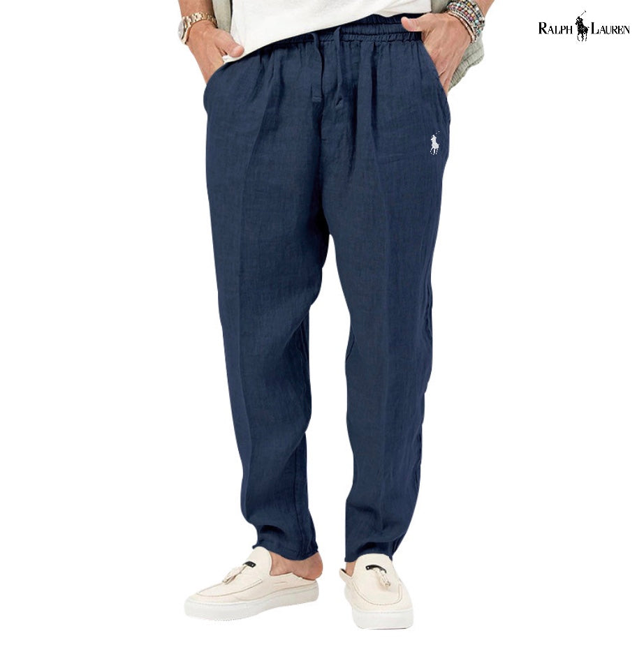 Pantaloni di lino casual da uomo