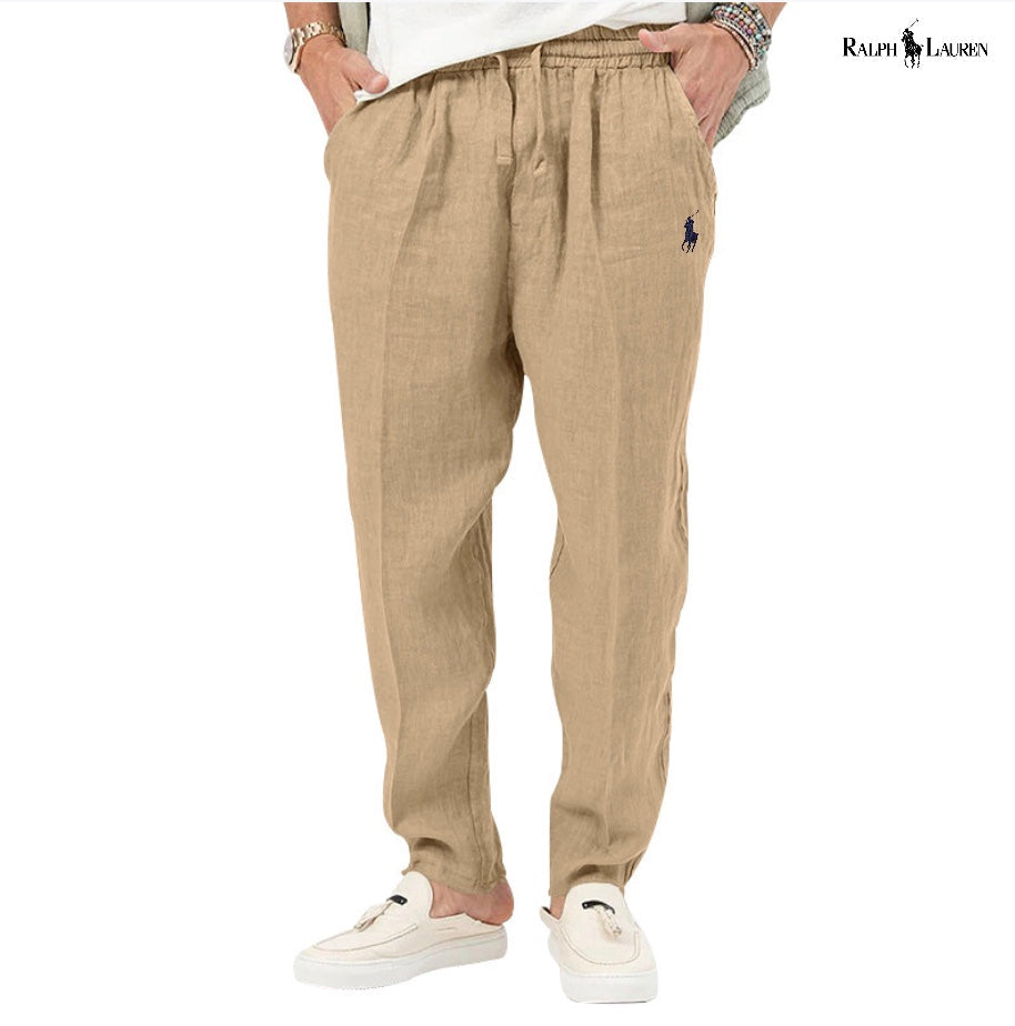 Pantaloni di lino casual da uomo