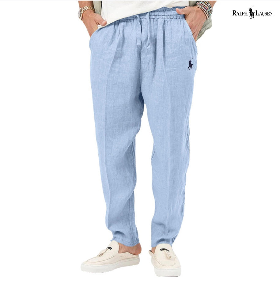 Pantaloni di lino casual da uomo