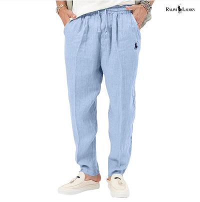 Pantaloni di lino casual da uomo