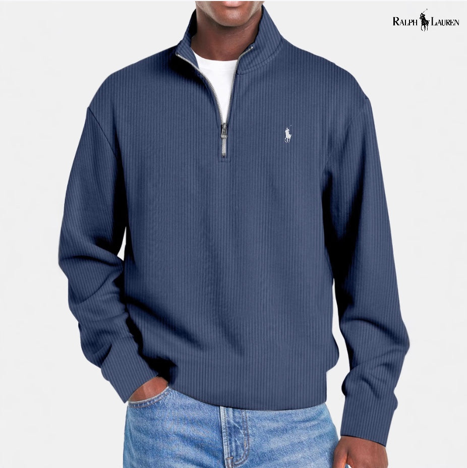 Maglione da uomo con mezza zip