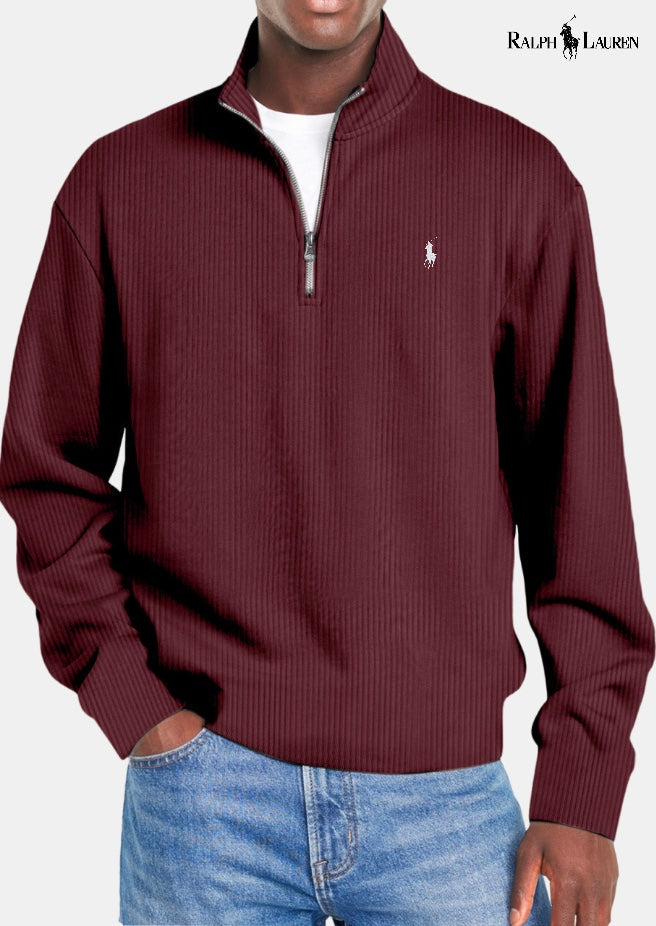 Maglione da uomo con mezza zip