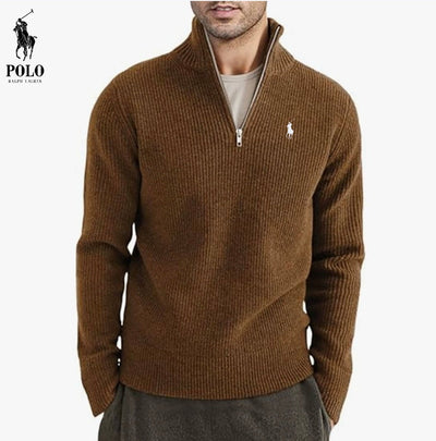 Maglione con cerniera in cotone da uomo