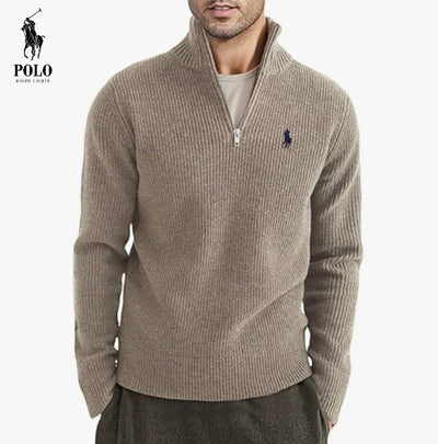 Maglione con cerniera in cotone da uomo