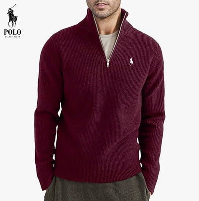 Maglione con cerniera in cotone da uomo