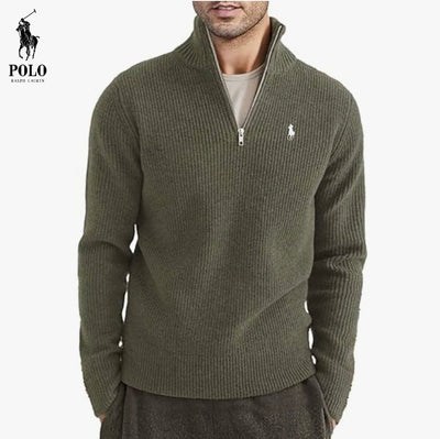 Maglione con cerniera in cotone da uomo